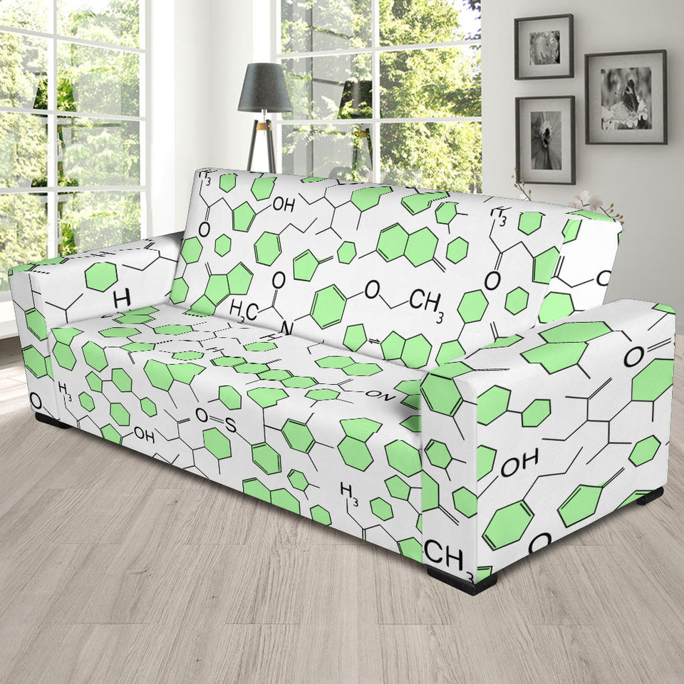 Chemistry Periodic Table Pattern Print Design 03 Sofa Slipcover