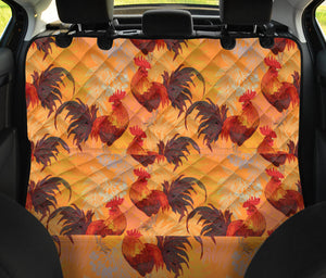 Red Rooster Chicken Cock Pattern Dog Car Seat Covers