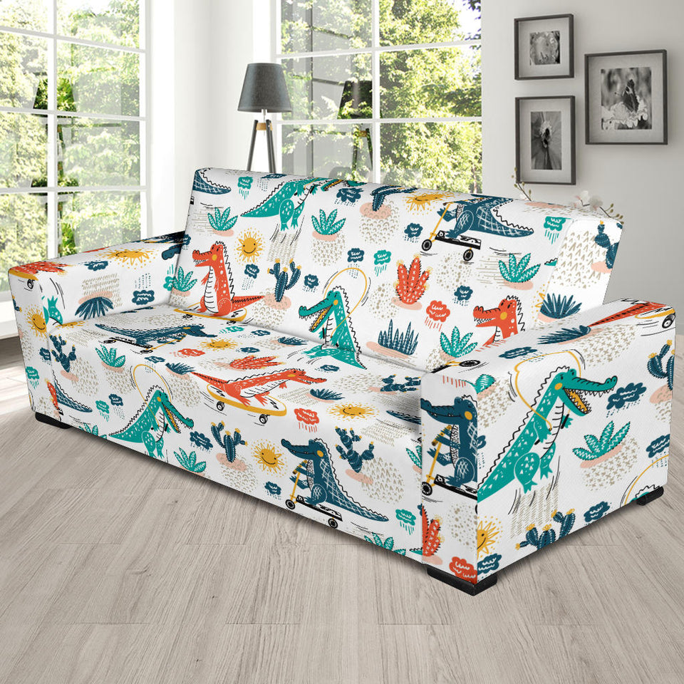 Cute Crocodile Pattern Sofa Slipcover