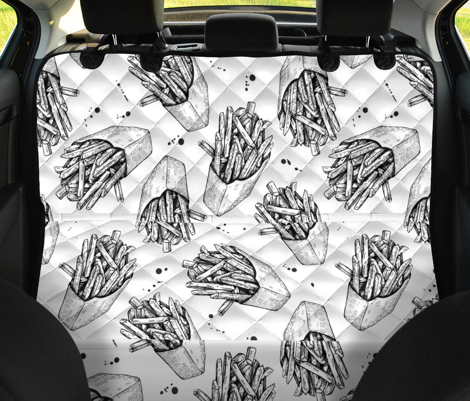 Hand Drawn French Fries Pattern Dog Car Seat Covers
