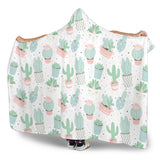 Pastel Colorcactus Pattern Copy Hooded Blanket