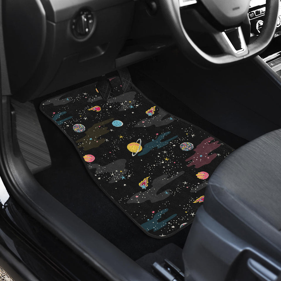 Space Pattern Front Car Mats