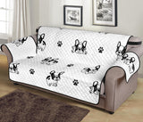 Cute french bulldog paw pattern Sofa Cover Protector