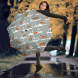 Beautiful Deers Winter Christmas Umbrella