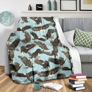 Eagle Pattern Print Design 01 Premium Blanket