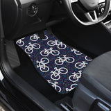 Bicycle Pattern Print Design 03 Front Car Mats