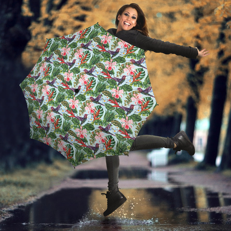Hummingbird Pattern Print Design 05 Umbrella