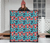 British Pattern Print Design 04 Premium Quilt
