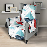 Cute color paper sailboat pattern Chair Cover Protector