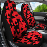 Casino Cards Suits Pattern Print Design 02 Universal Fit Car Seat Covers