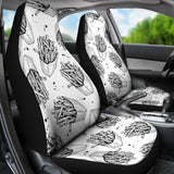 Hand Drawn French Fries Pattern Universal Fit Car Seat Covers