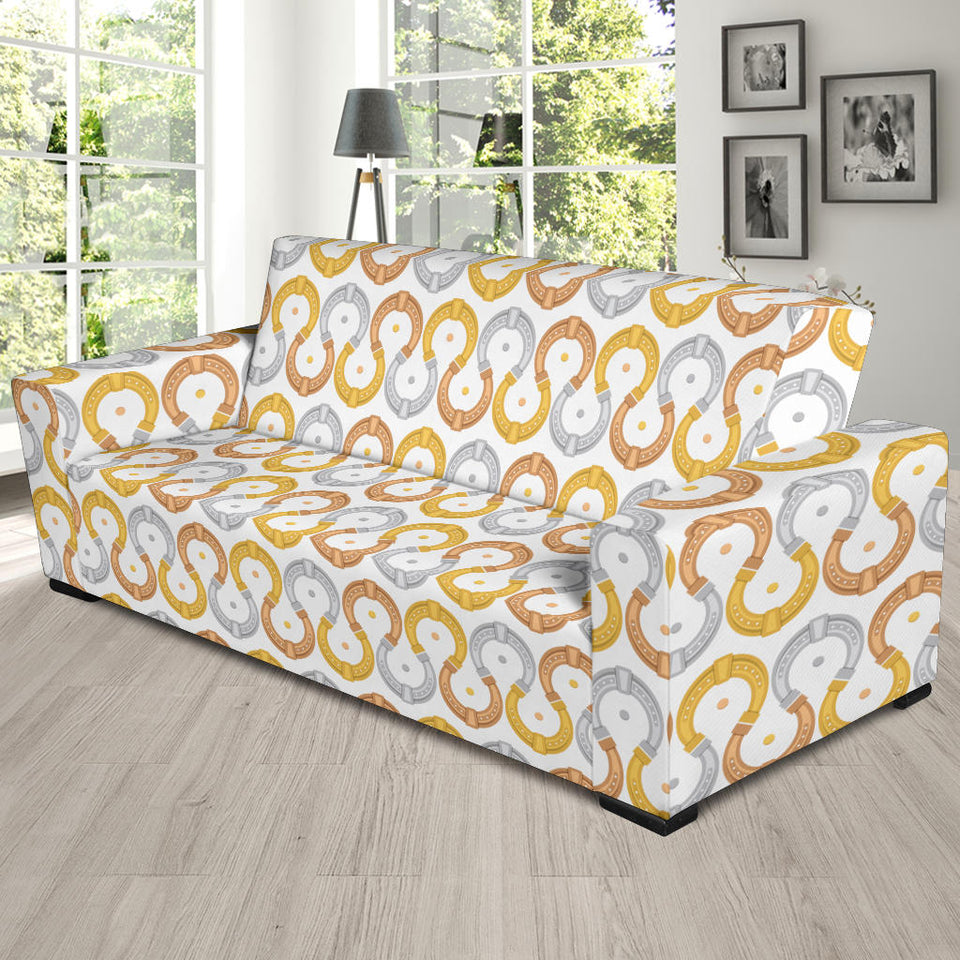 Horseshoes Pattern Print Design 03 Sofa Slipcover