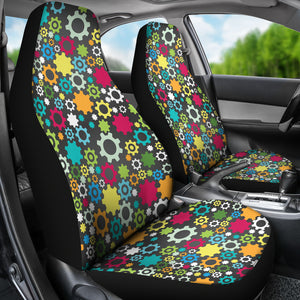 Gear Pattern Print Design 03 Universal Fit Car Seat Covers