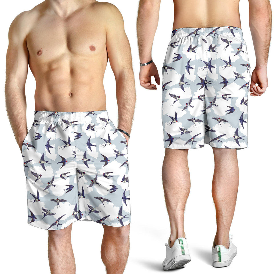 Swallow Pattern Print Design 05 Men Shorts