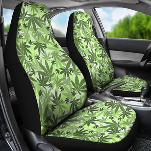 Canabis Marijuana Weed Pattern Print Design 01 Universal Fit Car Seat Covers