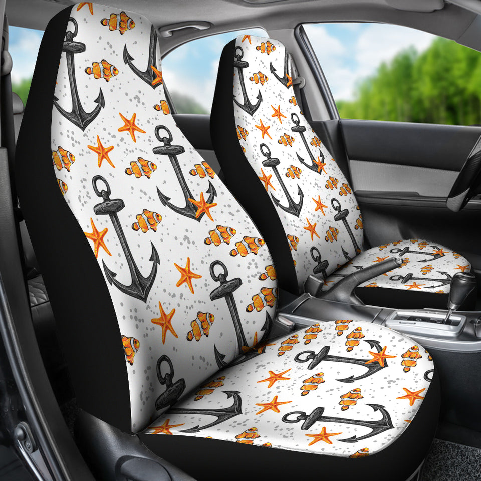 Clown Fish Pattern Print Design 02 Universal Fit Car Seat Covers