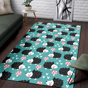 Hedgehog Pattern Print Design 03 Area Rug
