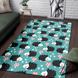Hedgehog Pattern Print Design 03 Area Rug