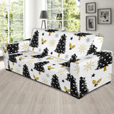 Christmas Tree Holly Snow Star Pattern Sofa Slipcover