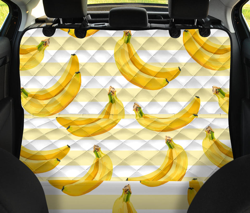 Banana Pattern Blackground Dog Car Seat Covers