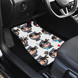 Cute Ninja Design Pattern Front And Back Car Mats
