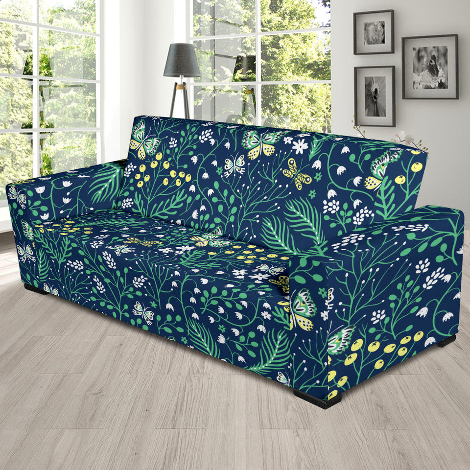 Butterfly Leaves Pattern Sofa Slipcover