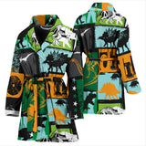 Dinosaurs Print Pattern Women'S Bathrobe