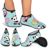 Cute Baby Panda Pattern Aqua Shoes