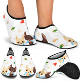 Cute Chihuahua Dog Pattern Aqua Shoes