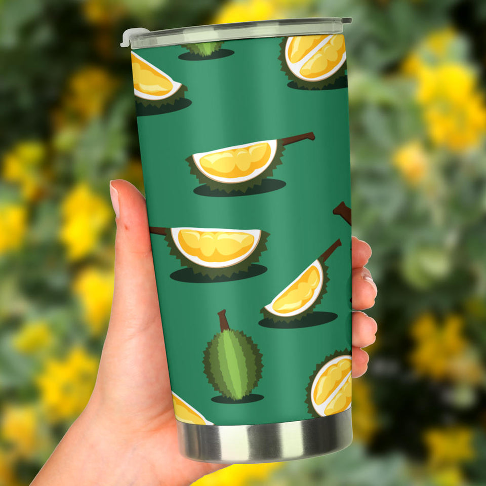 Durian Pattern Green Background Tumbler