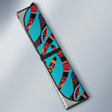 Boomerang Australian Aboriginal Ornament Blue Background Car Sun Shade