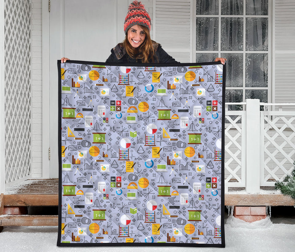Math Pattern Print Design 04 Premium Quilt