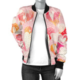 Hand Drawn Heart Design Pattern Women'S Bomber Jacket
