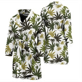 Canabis Marijuana Weed Pattern Print Design 05 Men's Bathrobe