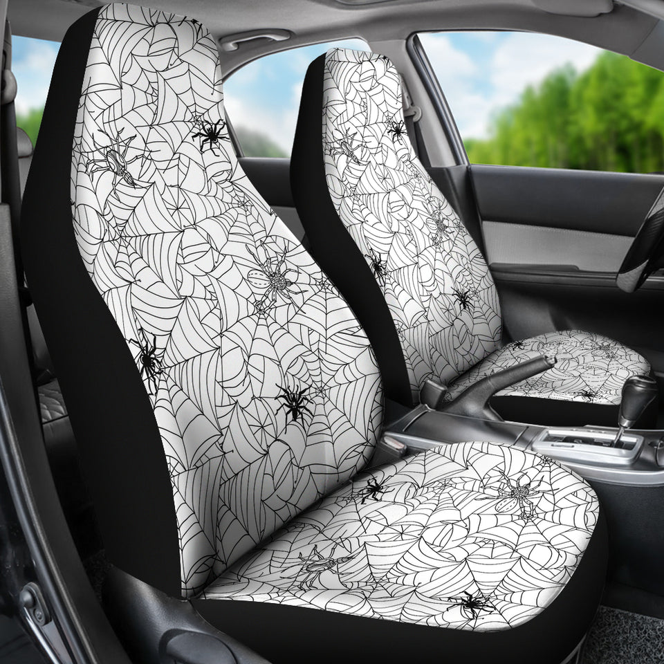 Spider Web Cobweb Pattern Universal Fit Car Seat Covers