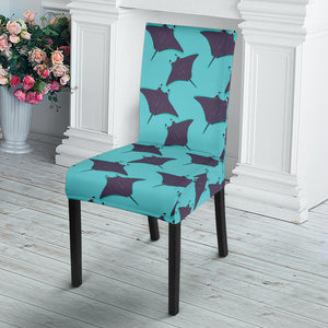 Stingray Pattern Print Design 02 Dining Chair Slipcover