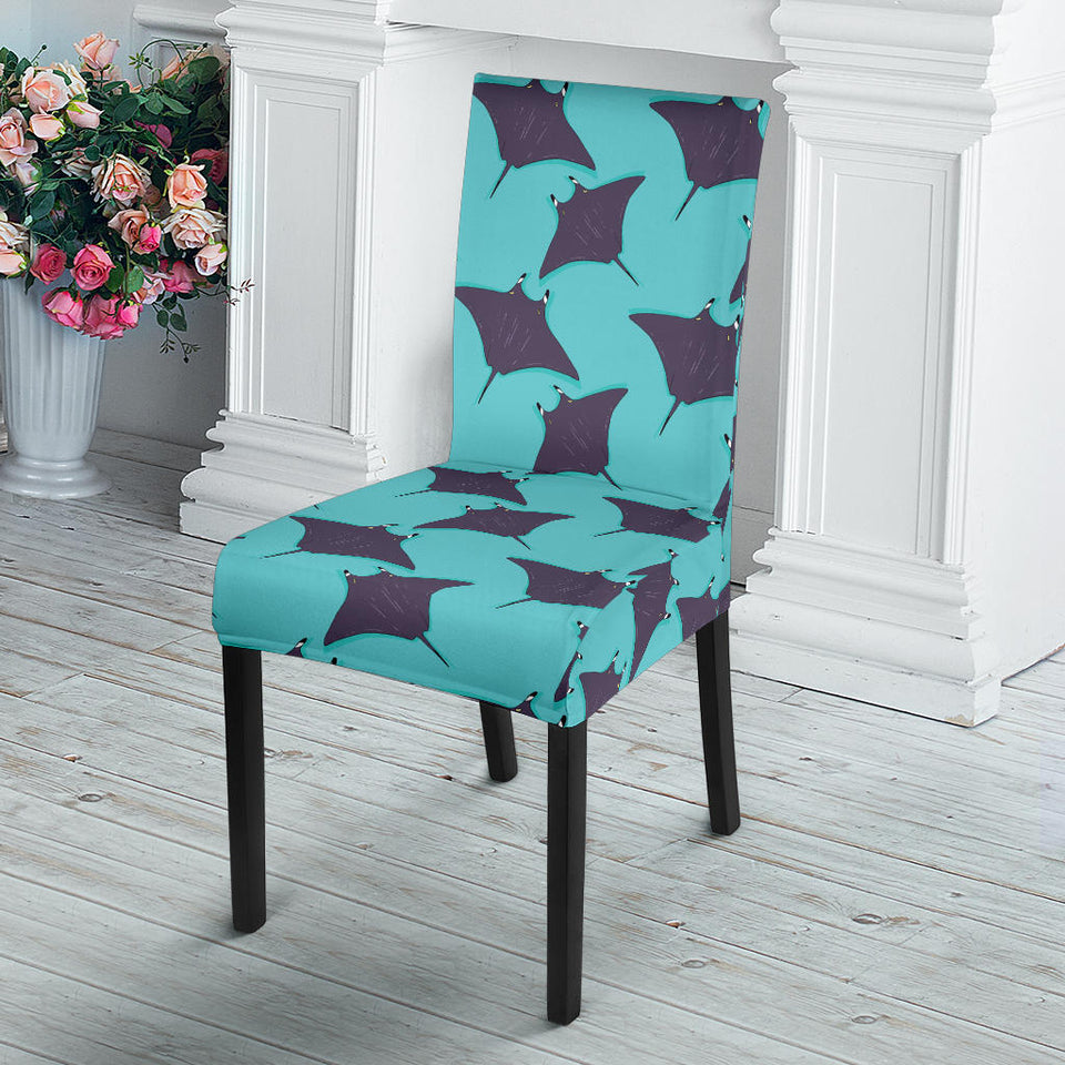 Stingray Pattern Print Design 02 Dining Chair Slipcover