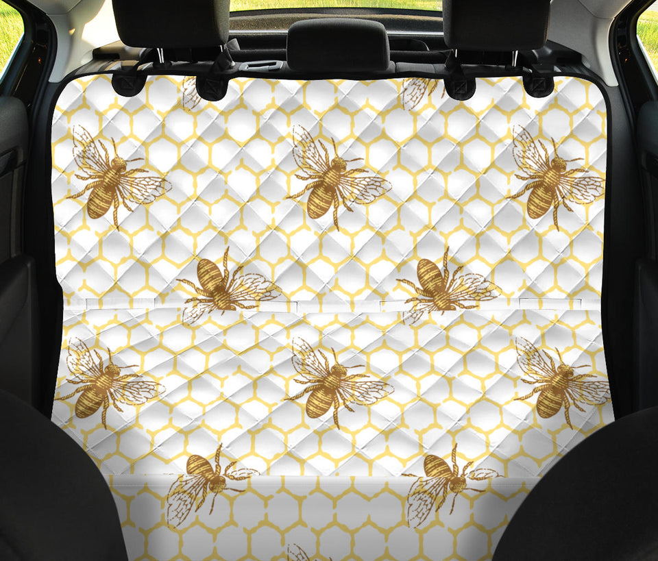 Bee Honeycomb Seamless Design Pattern Dog Car Seat Covers