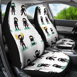 Cute Ninja Katana Sword Pattern Universal Fit Car Seat Covers