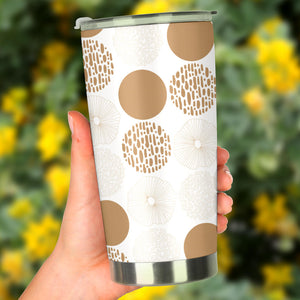 Gold Texture Mushroom Pattern Tumbler