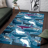 Whale Design Pattern Area Rug
