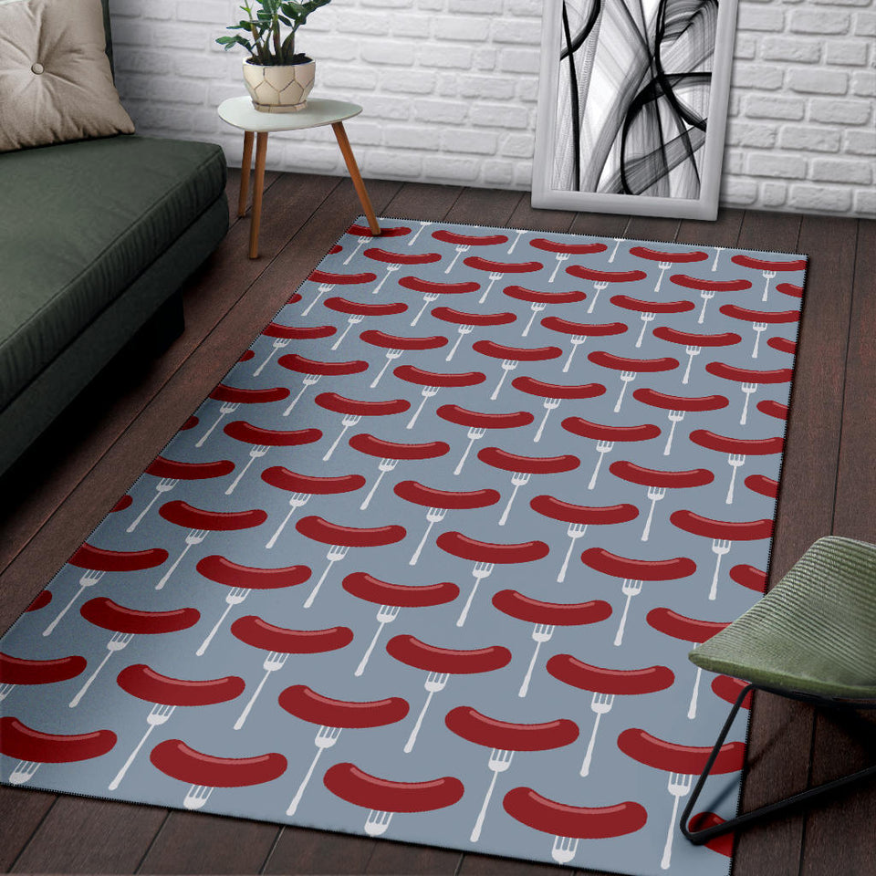 Sausage Pattern Print Design 02 Area Rug