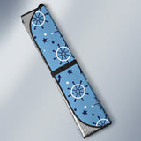 Anchors Rudder Compass Star Nautical Pattern Car Sun Shade