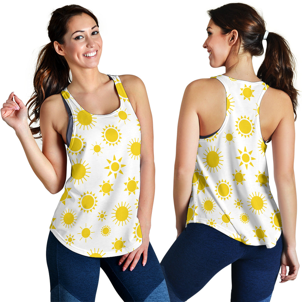 Sun pattern Women Racerback Tank Top