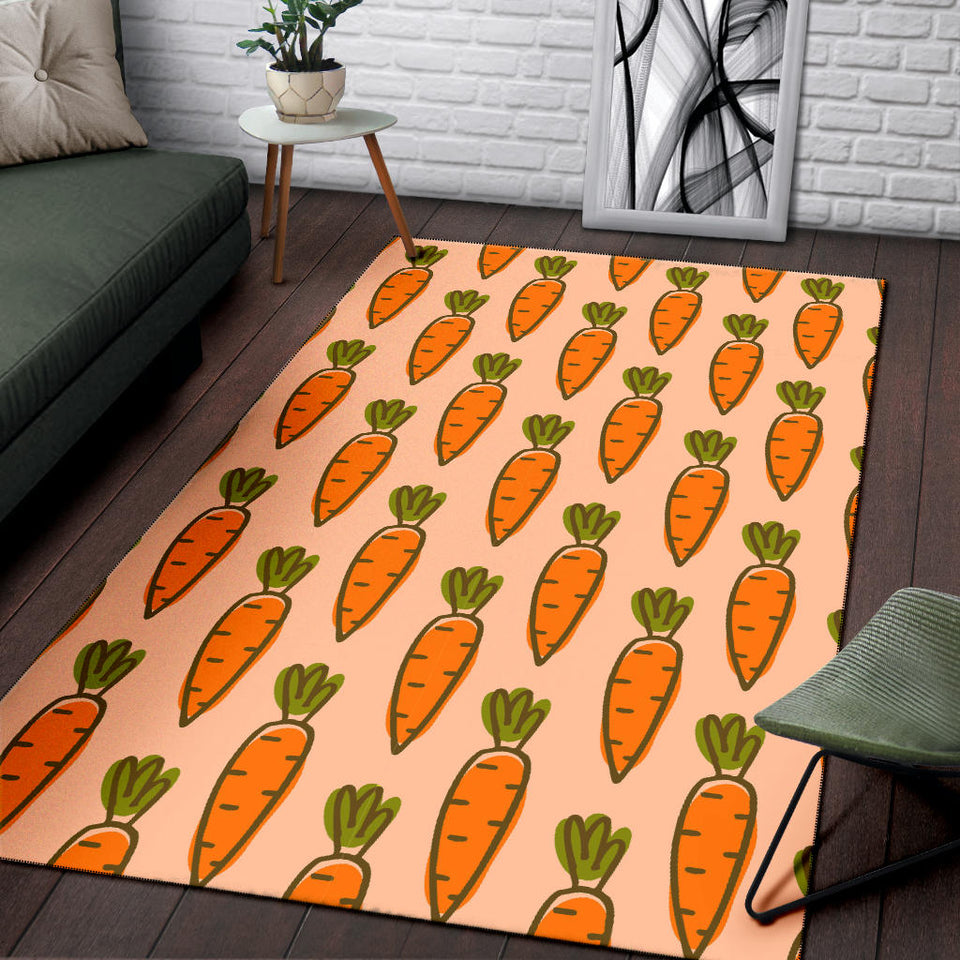 Carrot Pattern Print Design 04 Area Rug