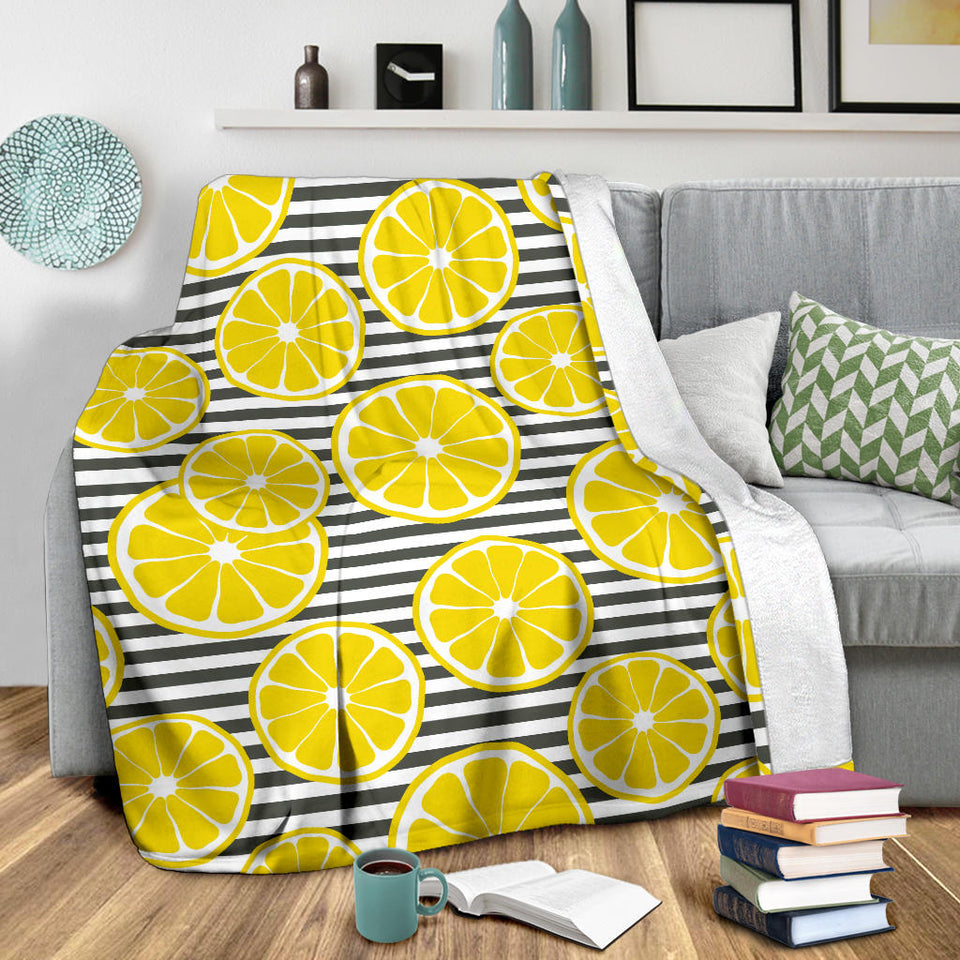 Slice Of Lemon Design Pattern Premium Blanket