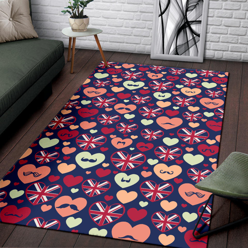 British Pattern Print Design 02 Area Rug
