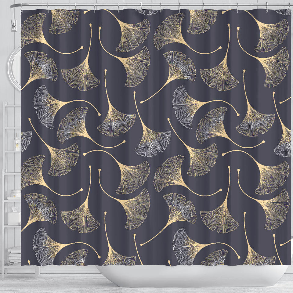 Gold Ginkgo Leaves Shower Curtain Fulfilled In US