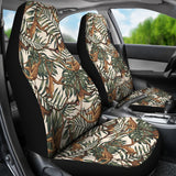 Monkey Tropical Leaves Background Universal Fit Car Seat Covers