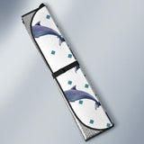 Dolphins Pattern Dotted Background Car Sun Shade